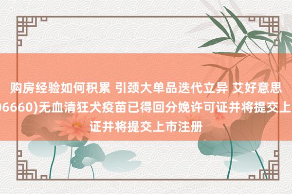 购房经验如何积累 引颈大单品迭代立异 艾好意思疫苗(06660)无血清狂犬疫苗已得回分娩许可证并将提交上市注册