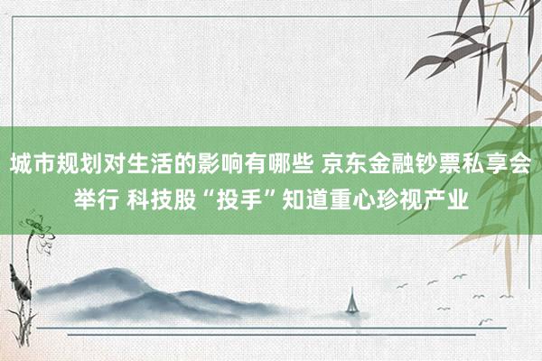 城市规划对生活的影响有哪些 京东金融钞票私享会举行 科技股“投手”知道重心珍视产业